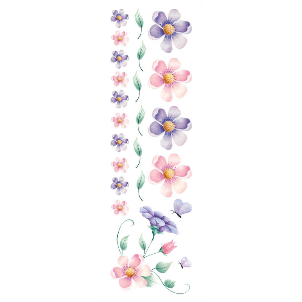 Натирки с глиттером Flower Magic 23,5х7,0 см от компании Royal Brush