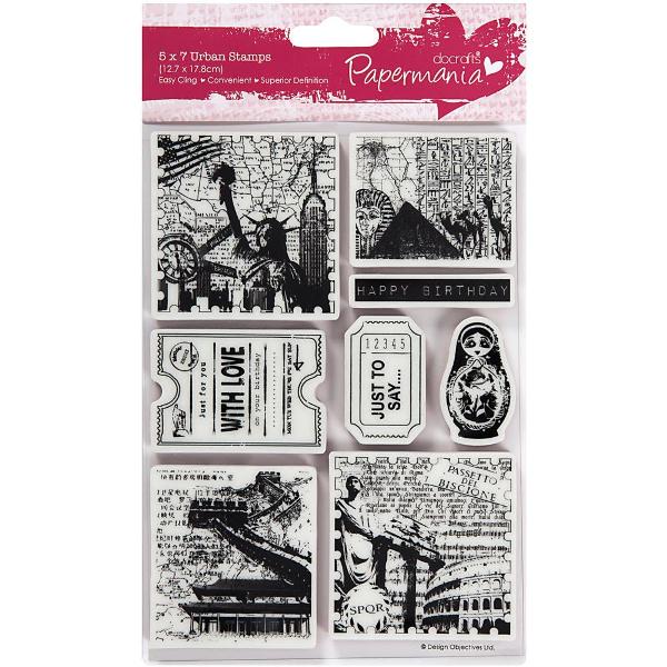 Набір гумових штампів Bookprint 18х13 см, Papermania