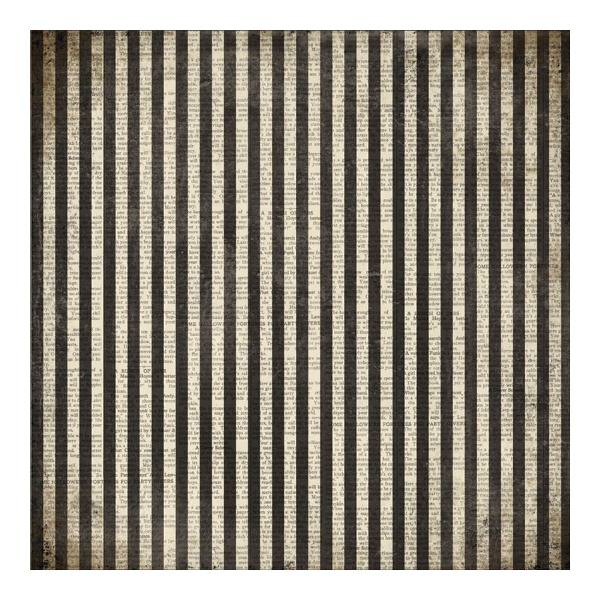 Односторонняя бумага White Striped Newsprint 30х30 см от Authentique Paper