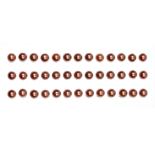 Полужемчужины коричневого цвета на клеевой основе, 6 мм, 39 шт от ScrapBerry's