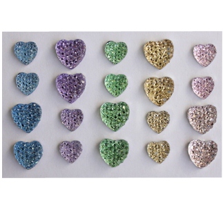 Набор сердечек со стразами в пастельных тонах, 20 шт от ScrapBerry's