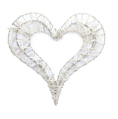 Декоративное сердечко белого цвета, 22 см от ScrapBerry's