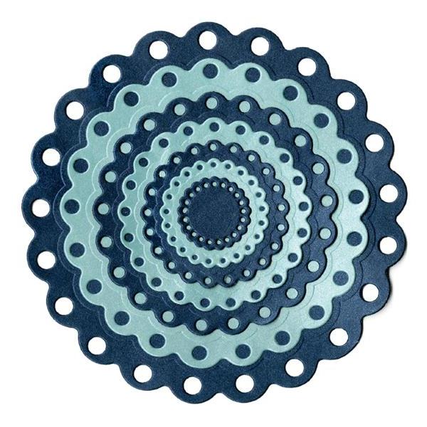 Ножі для тиснення і вирізання Eyelet Circles 7 шт від We R Memory Keepers
