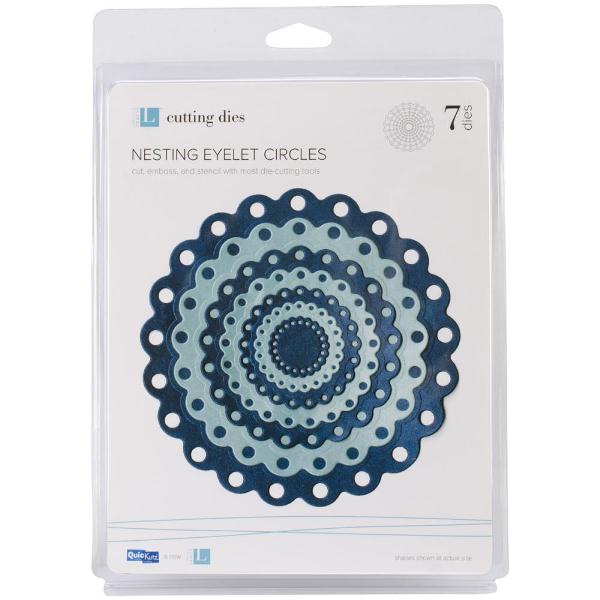 Ножі для тиснення і вирізання Eyelet Circles 7 шт від We R Memory Keepers
