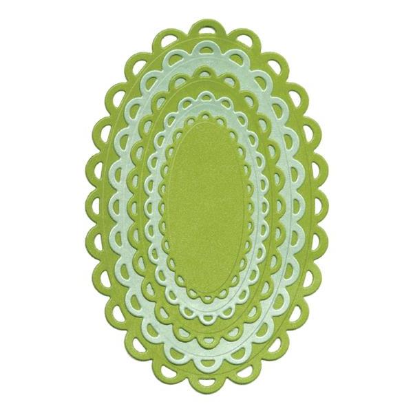 Ножі для тиснення і вирізання Lace Ovals 5 шт від We R Memory Keepers