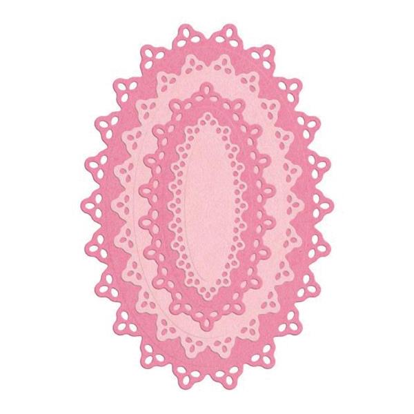 Ножі для тиснення і вирізання Doily Ovals, 4 шт від We R Memory Keepers