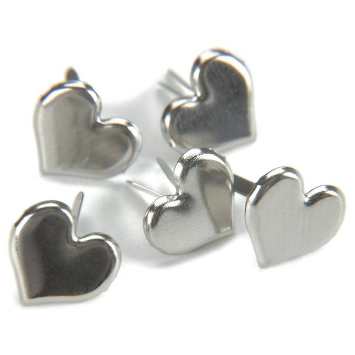 Набір брадс Silver Hearts, 50 шт від Creative Impressions
