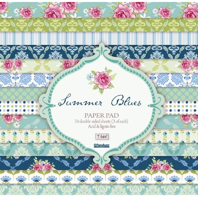 Набор бумаги Tilda - Summer Blues 30х30 см 8 листов от Panduro