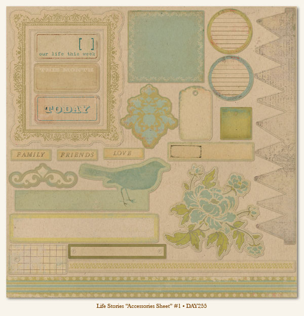Лист вирубування Accessories Sheet # 1 - Life Stories від My Mind's Eye