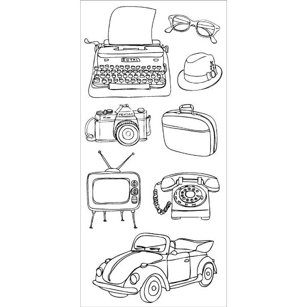 Набор акриловых штампов So Retro, 20х10 см, Claudine Hellmuth
