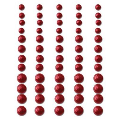 Набор самоклеящихся полужемчужин Classy Red, 60 шт от Queen and Co