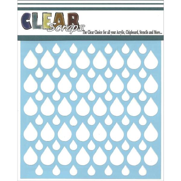 Трафарет для скрапбукинга Rain Drop 15х15 см от Clear Scraps