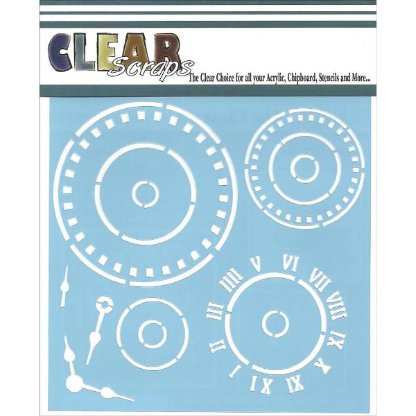 Трафарет для скрапбукинга Roman Clock 15х15 см от Clear Scraps