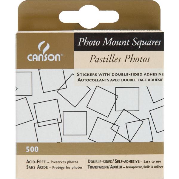 Клеевые квадратики для фотографий Photo Mount Squares 500 шт от Canson
