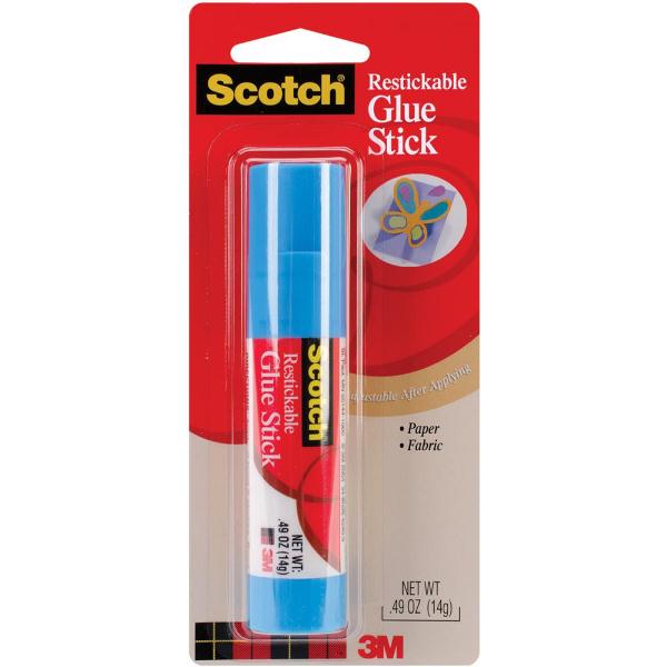 Клей-олівець Scotch Restickable Glue Stick, 14 г від компанії 3M-Scotch