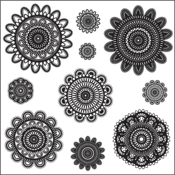 Набір акрилових штампів Doilies, Maya Road