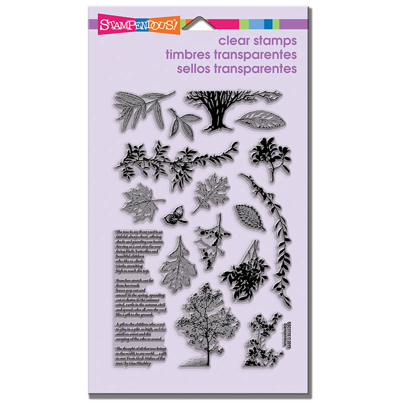 Набор акриловых штампов Trees and Leaves, 19,5х11,5 см, Stampendous