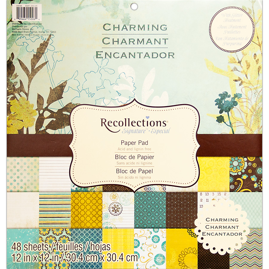 Набор бумаги Charming, 30х30 см 24 листа от Recollection