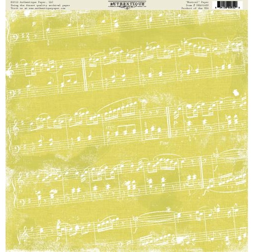 Односторонняя бумага Musical 30х30 см от Authentique Paper