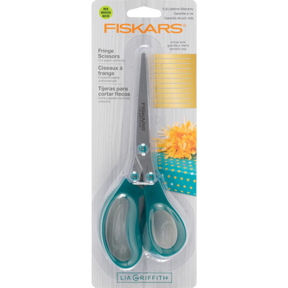 Ножиці для створення бахроми Lia Griffith Fringe Scissors Teal, Fiskars