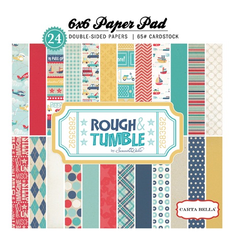 Набір паперу Rough & Tumble 15х15 см, 12 аркушів від Carta Bella