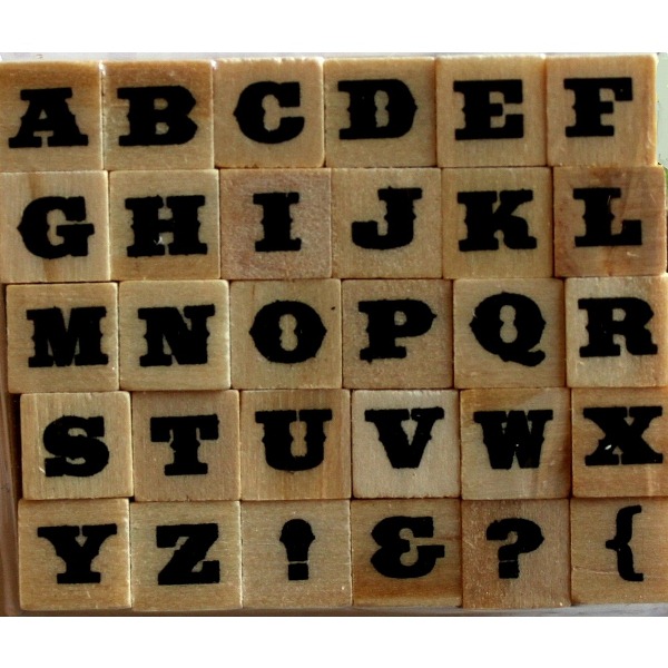 Набір гумових штампів Alphabet 3, Dovecraft