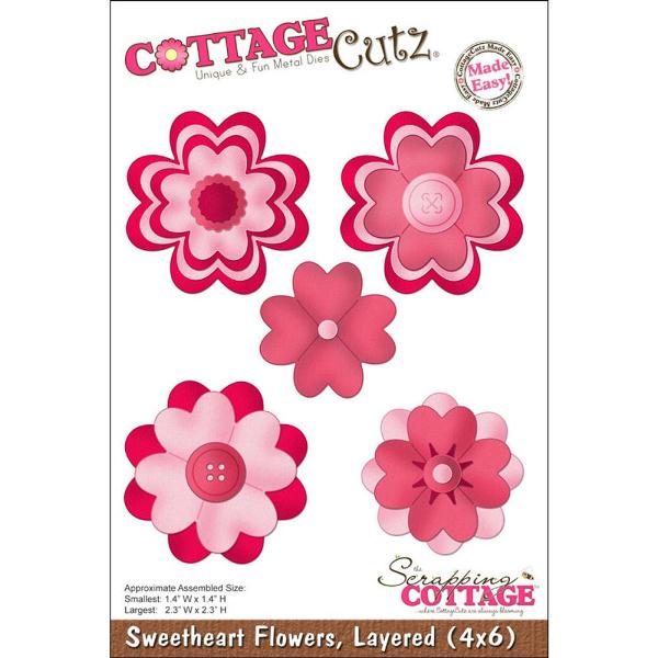 Ножи для вырезания Layered Sweetheart Flowers от CottageCutz