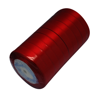 Атласна стрічка бордового кольору, ширина 16 мм, довжина 90 см