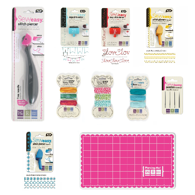 Набор для создания строчки Sew Easy 10 предметов от We R Memory Keepers