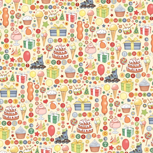 Двосторонній папір З Днем народження! Народження - 30,5х30,5 см від ScrapBerry's