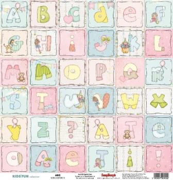 Односторонній папір Забава: Алфавіт 30,5 х30, 5 від ScrapBerry's
