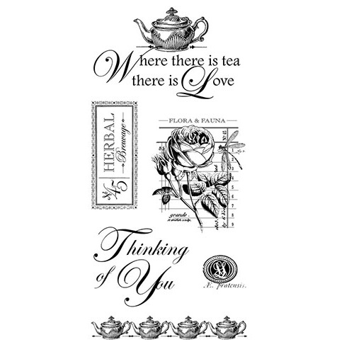 Набір акрилових штампів Botanical Tea 2, Graphic45