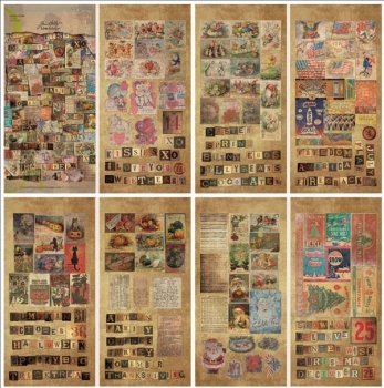 Набір наклейок Salvage stickers - Seasonal від Tim Holtz