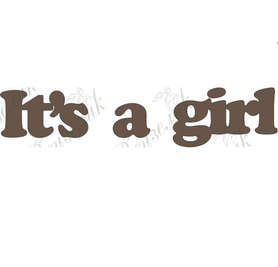 Чипборд  "It's a girl" 19x87 мм