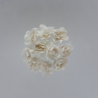 Набор из 10 декоративных цветков хризантемы белого цвета 10 мм