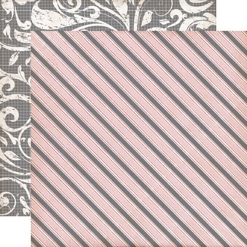 Двусторонняя бумага Awning Stripe 30х30 см от Echo Park
