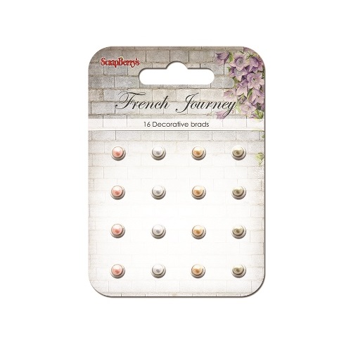 Набор брадсов "French Journey" 16 шт от ScrapBerry's