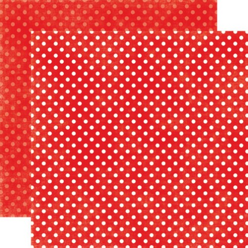 Двусторонняя бумага Ruby Red Small Dots 30х30 см от Echo Park