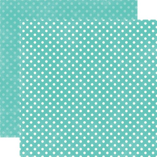Двусторонняя бумага Teal Small Dots 30х30 см от Echo Park