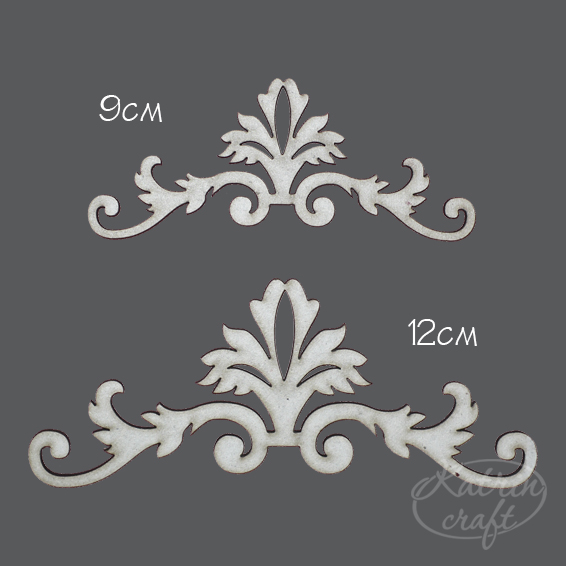 Чипборд Вензель №9  9см и 12см 2 элемента от Katrin Craft