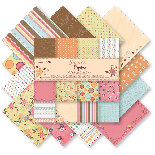 Набір паперу Sugar and Spice 15x15 24 листа від Dovecraft