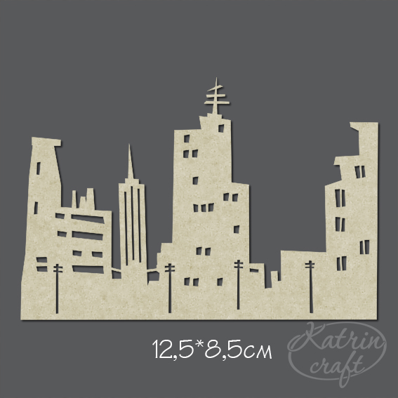 Чипборд Дома 12,5x8,5см от Katrin Craft