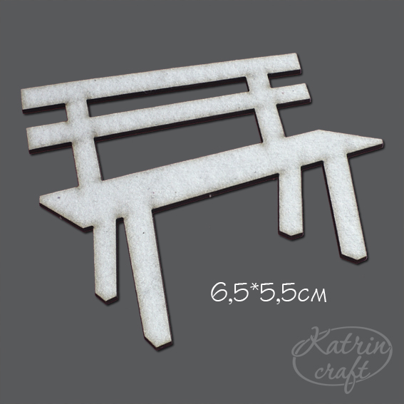 Чіпборд Лавка маленька 6,5x5,5см від Katrin Craft