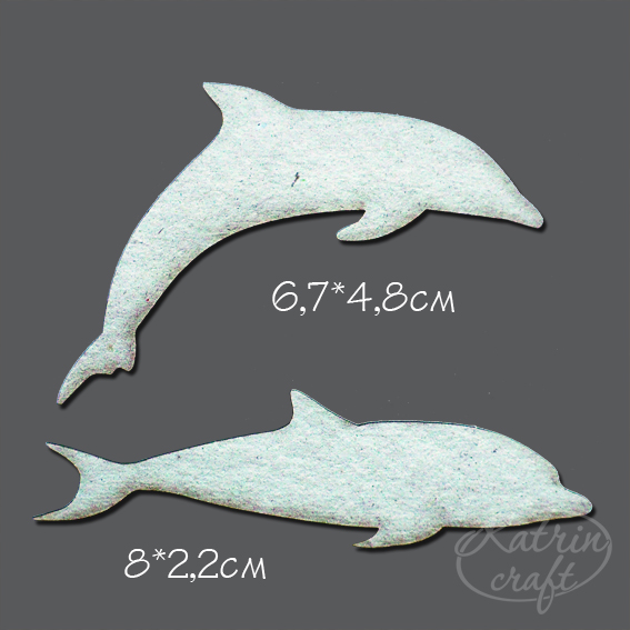 Чіпборд Дельфіни маленькі 6,7x4,8см і 8x2,2см 2 ел. від Katrin Craft