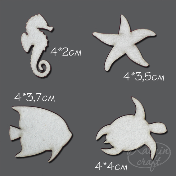 Чіпборд Морський №2 3,5-5см від Katrin Craft