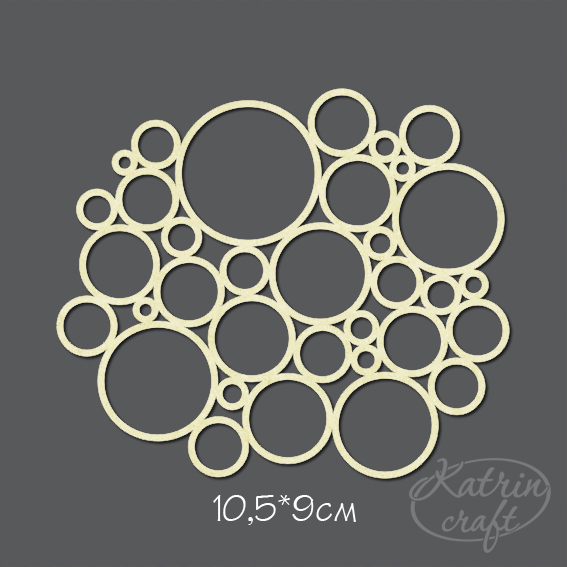 Чіпборд Фоновий кола 10,5x9см від Katrin Craft