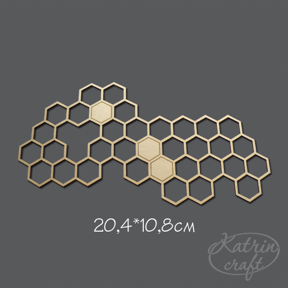 Чіпборд Стільники великі 20,4x10,8см від Katrin Craft
