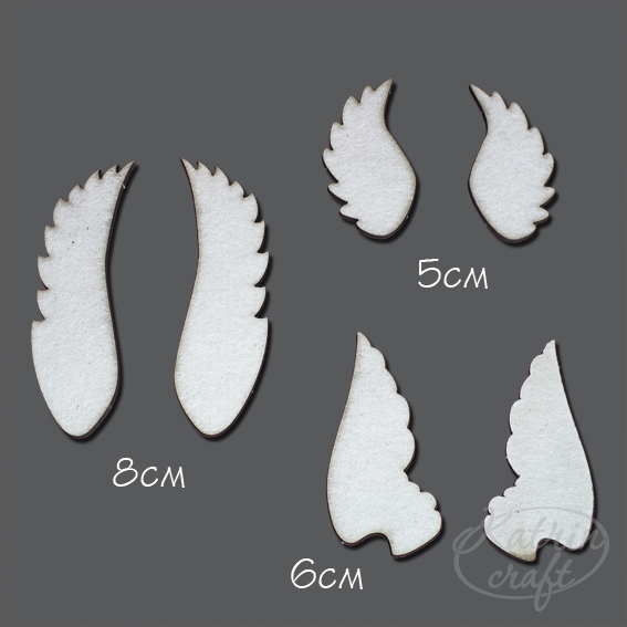 Чіпборд Крила №3 5см, 6см і 8см 6 ел. від Katrin Craft