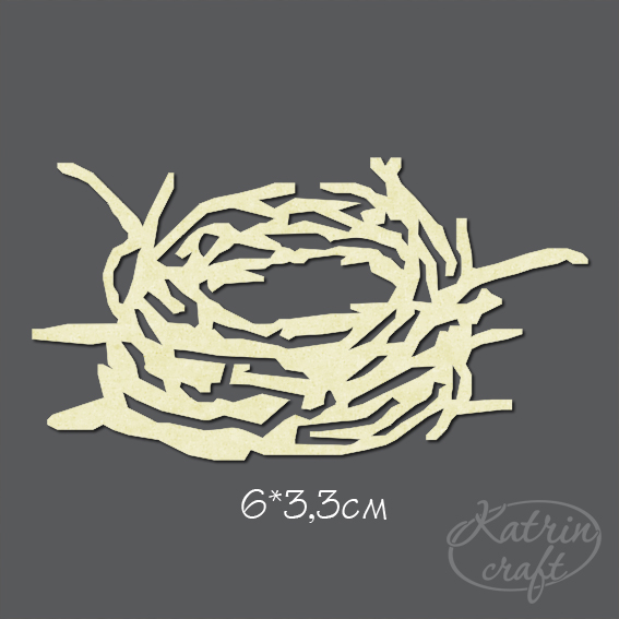 Чіпборд Гніздо 6x3,3см від Katrin Craft. Розмір 6x3,3см