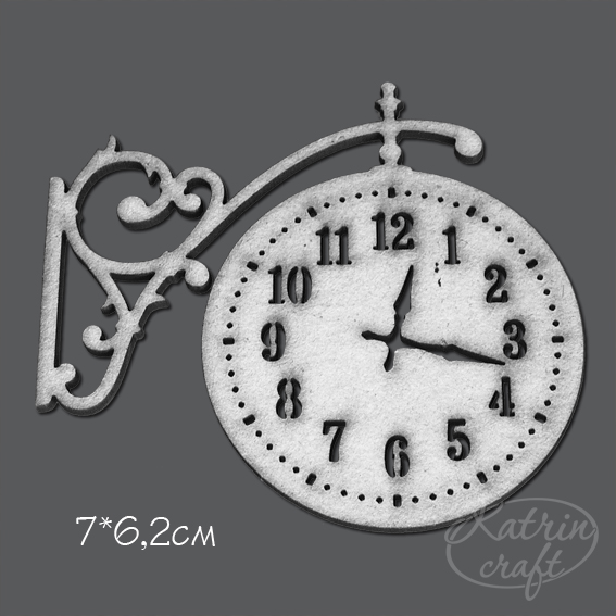 Чіпборд Годинники підвісні по лівій стороні 7x6,2см від Katrin Craft